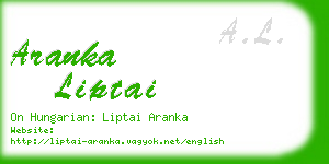 aranka liptai business card